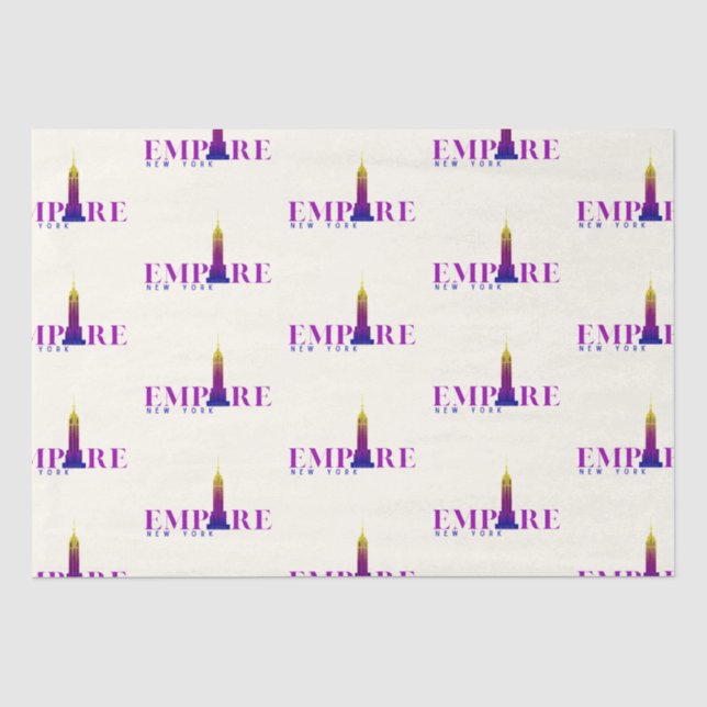 Empire State Building-New York-Vibrant Purple Tissue Paper (Front)