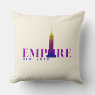 Empire State Building-New York-Vibrant Throw Pillow