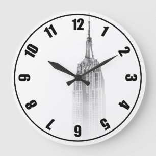 Empire State Graphic Large Clock