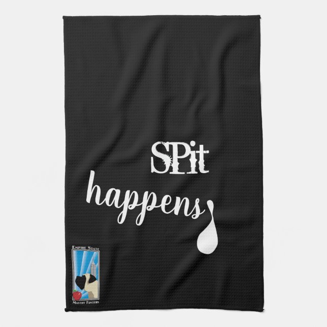 Empire State Mastiff Fanciers towel Spit Happens (Vertical)
