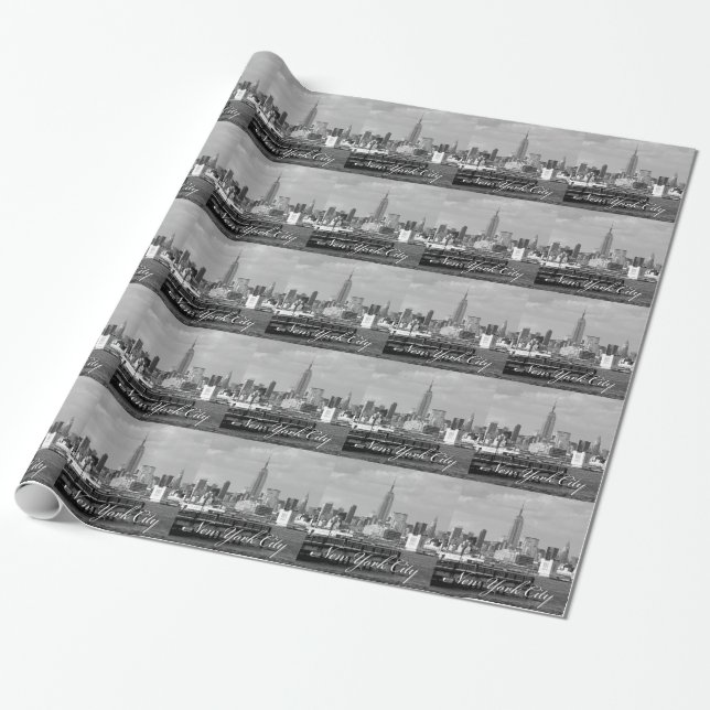 Empire State New York City Wrapping Paper (Unrolled)