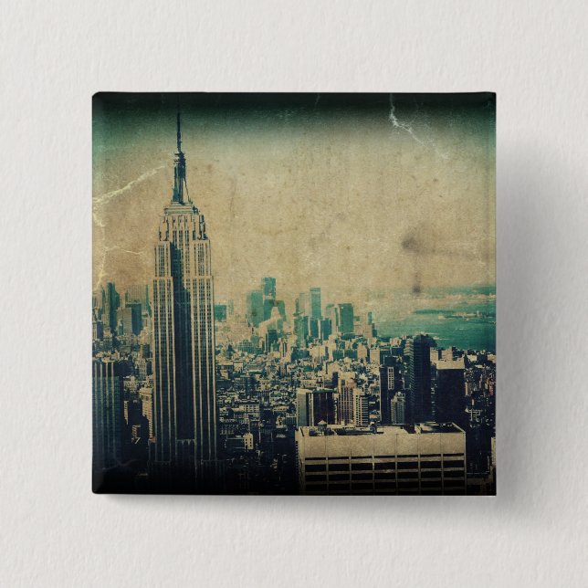 Empire State of Mind 2 Inch Square Button (Front)