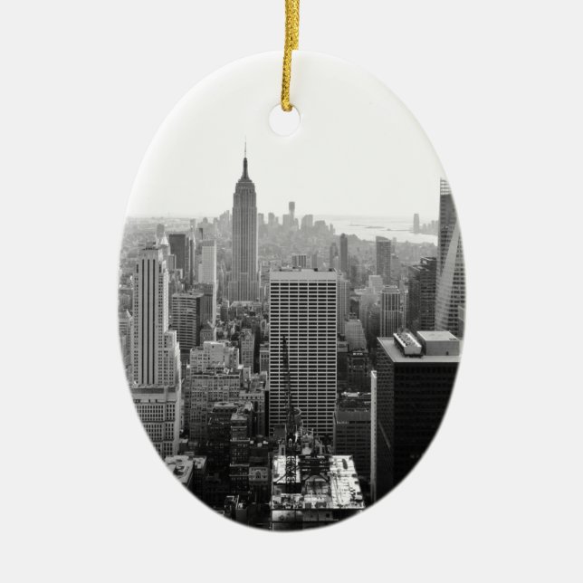 Empire States Building Manhattan Ceramic Ornament (Front)