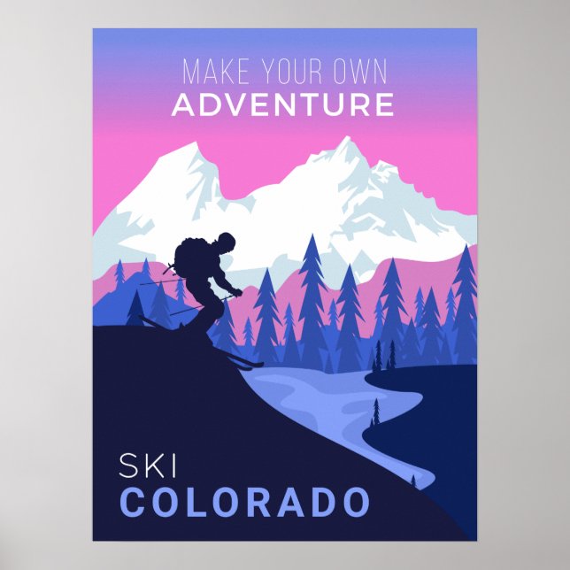 Emplacement personnalisé Affiche de ski (Devant)