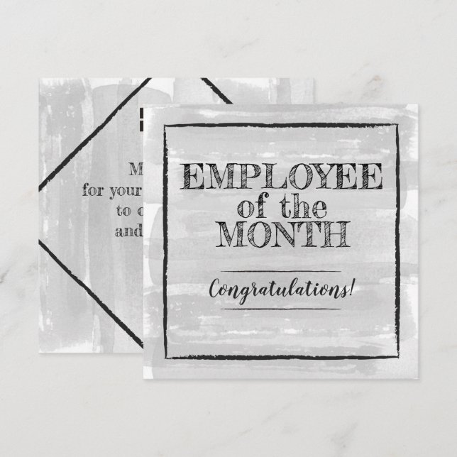 Employé de la carte de reconnaissance du mois (Devant / Derrière)