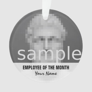 Employé de l'ornement de photo de Noël de mois