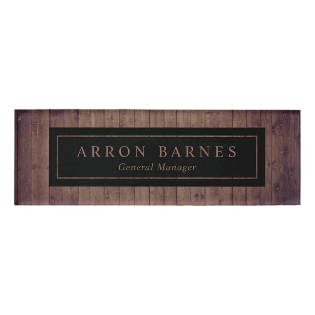 Employé du bois Nom magnétique Balise Badge (Devant)