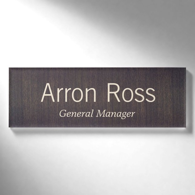 Employé du bois Nom magnétique Balise Badge (Devant)