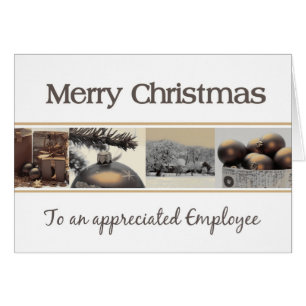 Employé Joyeux Noël sépia