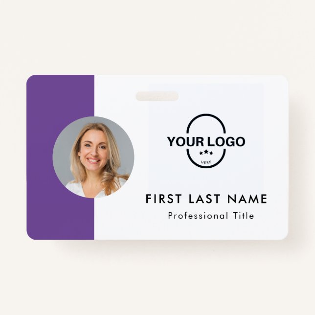 Employé personnalisé - Photo, logo, badge d'identi (Devant)