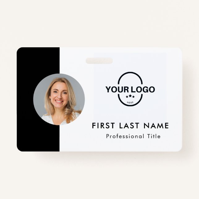 Employé personnalisé - Photo, logo, badge d'identi (Devant)