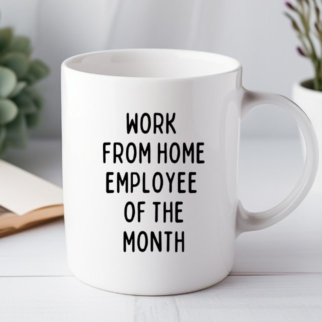 Employé travaillant à domicile Mug de bureau drôle (Créateur téléchargé)