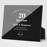 Employee 20 years of service Custom logo
