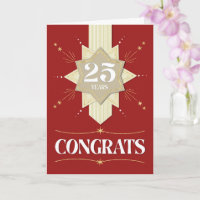 Employee 25th Anniversary Stars Card