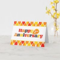Employee 2nd Anniversary Bright Colours Retro