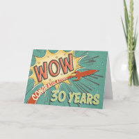 Employee 30th Anniversary Vintage Comic Book Style