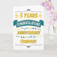 Employee 3rd Anniversary Congratulations Word Art