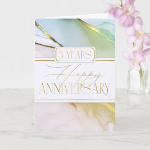 Employee 3rd Anniversary Soft Abstract Card