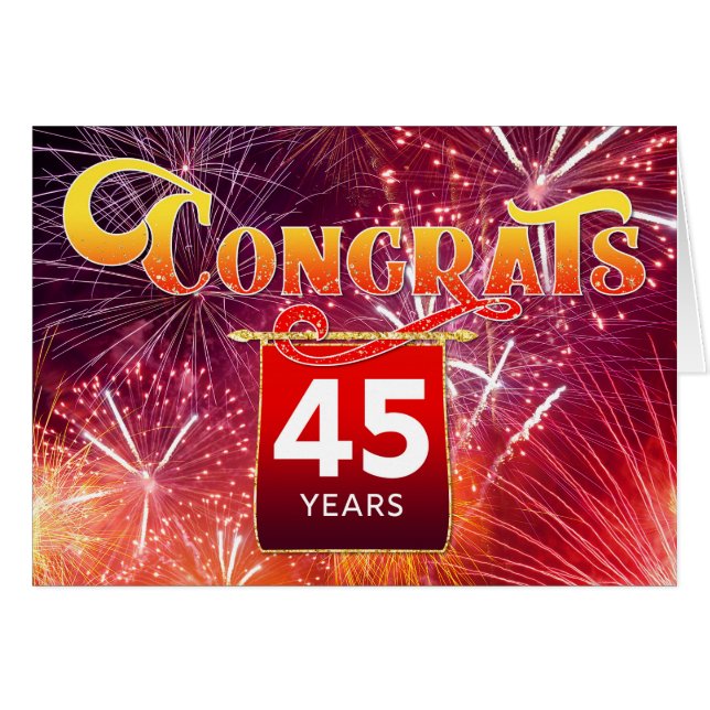 Employee 45th Anniversary - Celebration Fireworks (Front Horizontal)