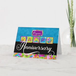 Employee 6th Anniversary - Colourful Card