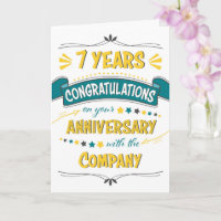 Employee 7th Anniversary Congratulations Word Art