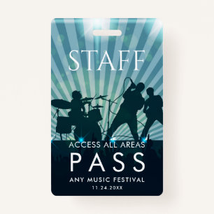 Employee All Access Pass Music Festival Staff Badge