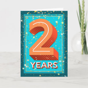 Employee Anniversary 2 Years - Bold Numbers Card