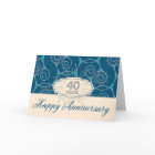 Employee Anniversary 40 Years - Blue Swirls