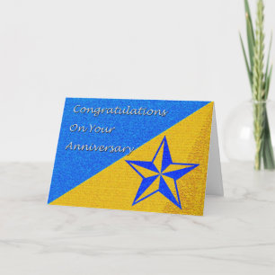 Employee Anniversary Blue Star Card