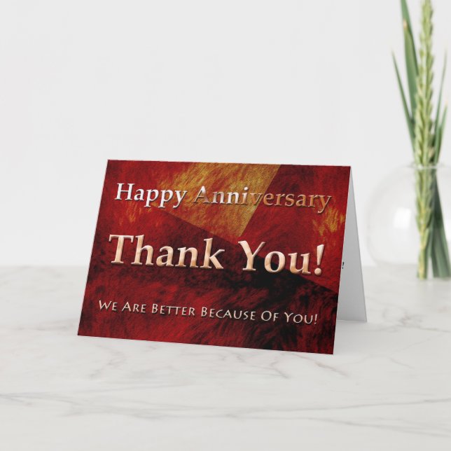Employee Anniversary Card Classic (Front)