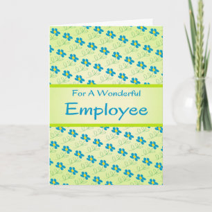 Employee Anniversary Card with Floral Design