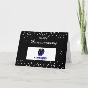 Employee Anniversary Custom Logo Black with Silver Card
