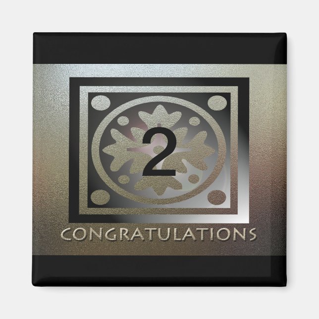 Employee Anniversary Gifts Customizable Red Magnet (Front)