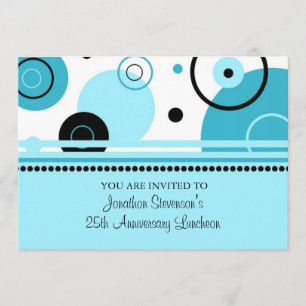 Employee Anniversary Luncheon Invitations Blue