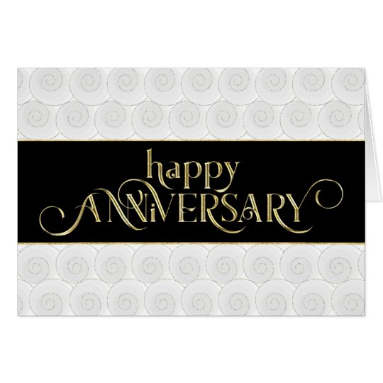 Employee Anniversary - Prestigious - Black Gold Card