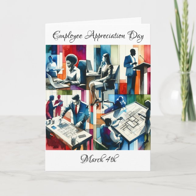 Employee Appreciation Day is March 4th Card (Front)