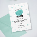 employee appreciation essential worker covid funny thank you card<br><div class="desc">Show your appreciation to the essential worker during the pandemic. A funny gift tag to your employee perfect for a work anniversary or birthday. Text fully customizable!</div>