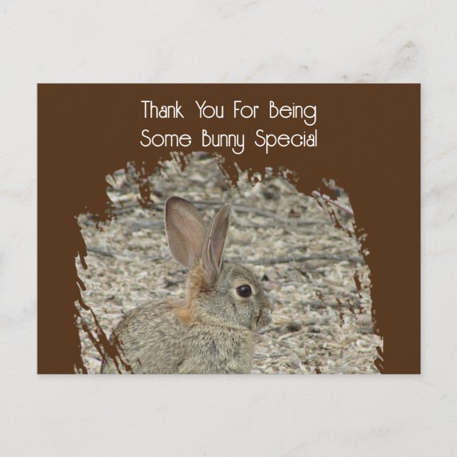 Employee Appreciation Funny Tan Bunny Pun Business Postcard (Front)