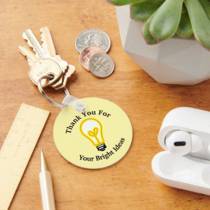 Employee Appreciation Thank You Bright Ideas Keychain