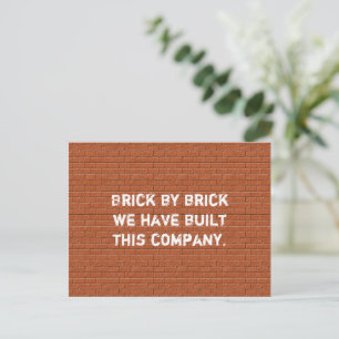 Employee Appreciation Thank You Business Start-up Postcard