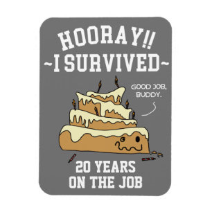 Employee Appreciation Work Anniversary Card Magnet