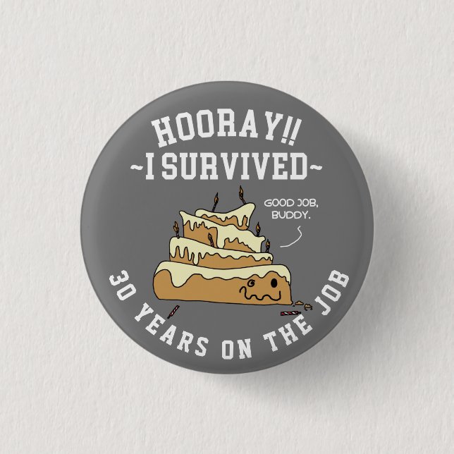 Employee Appreciation Work Anniversary Custom 1 Inch Round Button (Front)