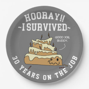 Employee Appreciation Work Anniversary Custom Paper Plate