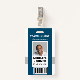 employee bar code photo name tag badge