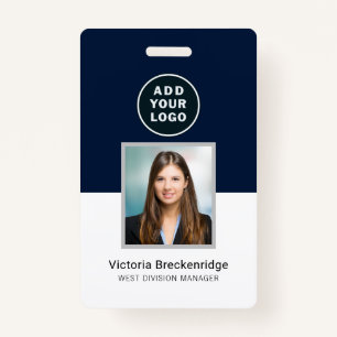 Employee Barcode Business Logo Photo ID Badge