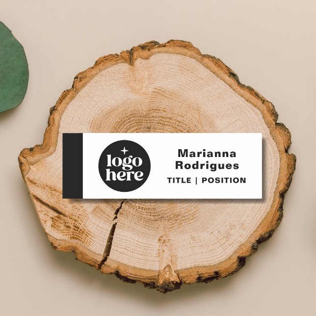 Employee Business Logo Magnetic Safety Pin Name Tag (Creator Uploaded)