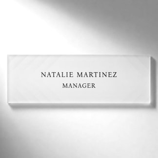 Employee Company Logo Magnetic Safety Pin Name Tag