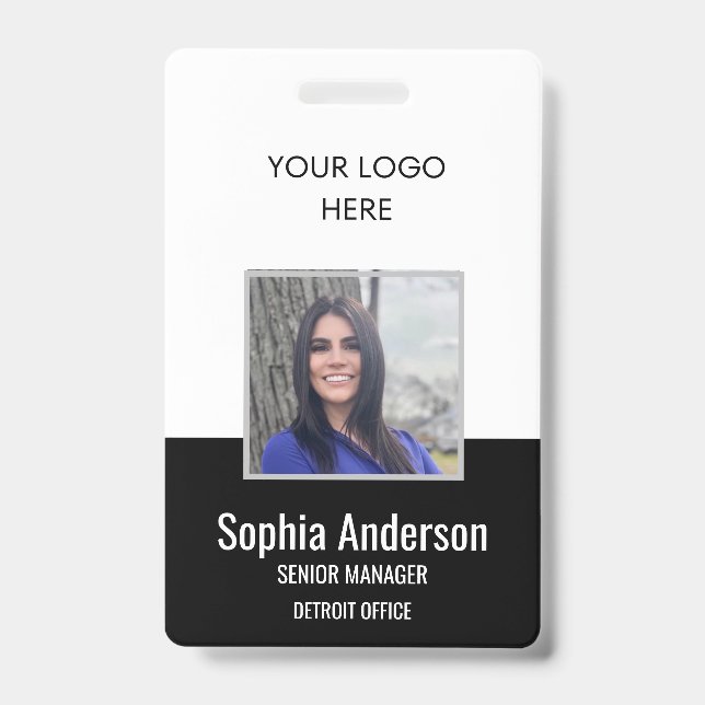 Employee Company Logo Photo ID Badge (Front)