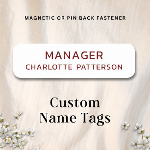 Employee Corporate Business Professional Company Name Tag