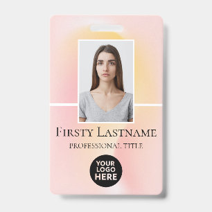 Employee Custom Photo, Barcode, Logo, Name Badge